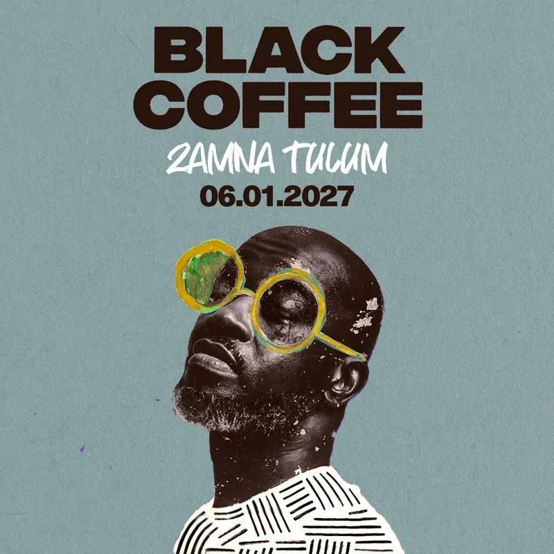 Black Coffee at Zamna Tulum event artwork
