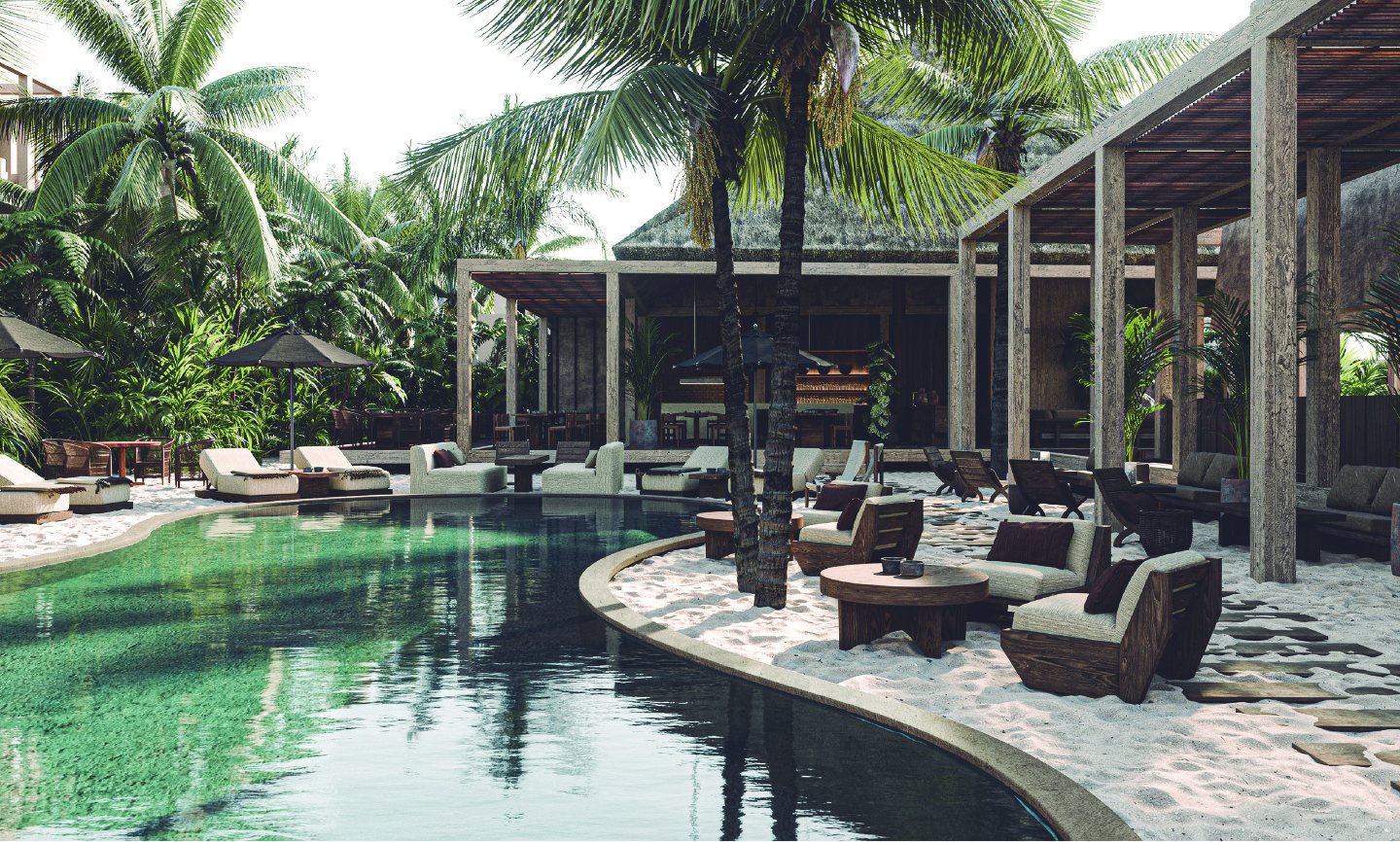 Pool and lounge area at UMusic Hotel & Beach Club Tulum